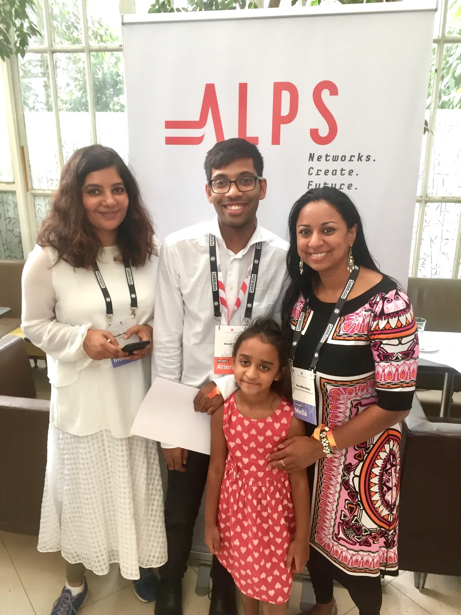 Anu & Arya Bhardwaj with ALPS (Networks. Create. Future.) delegates at Pioneers '17 — Hofburg Imperial Palace, Vienna, June 2017
