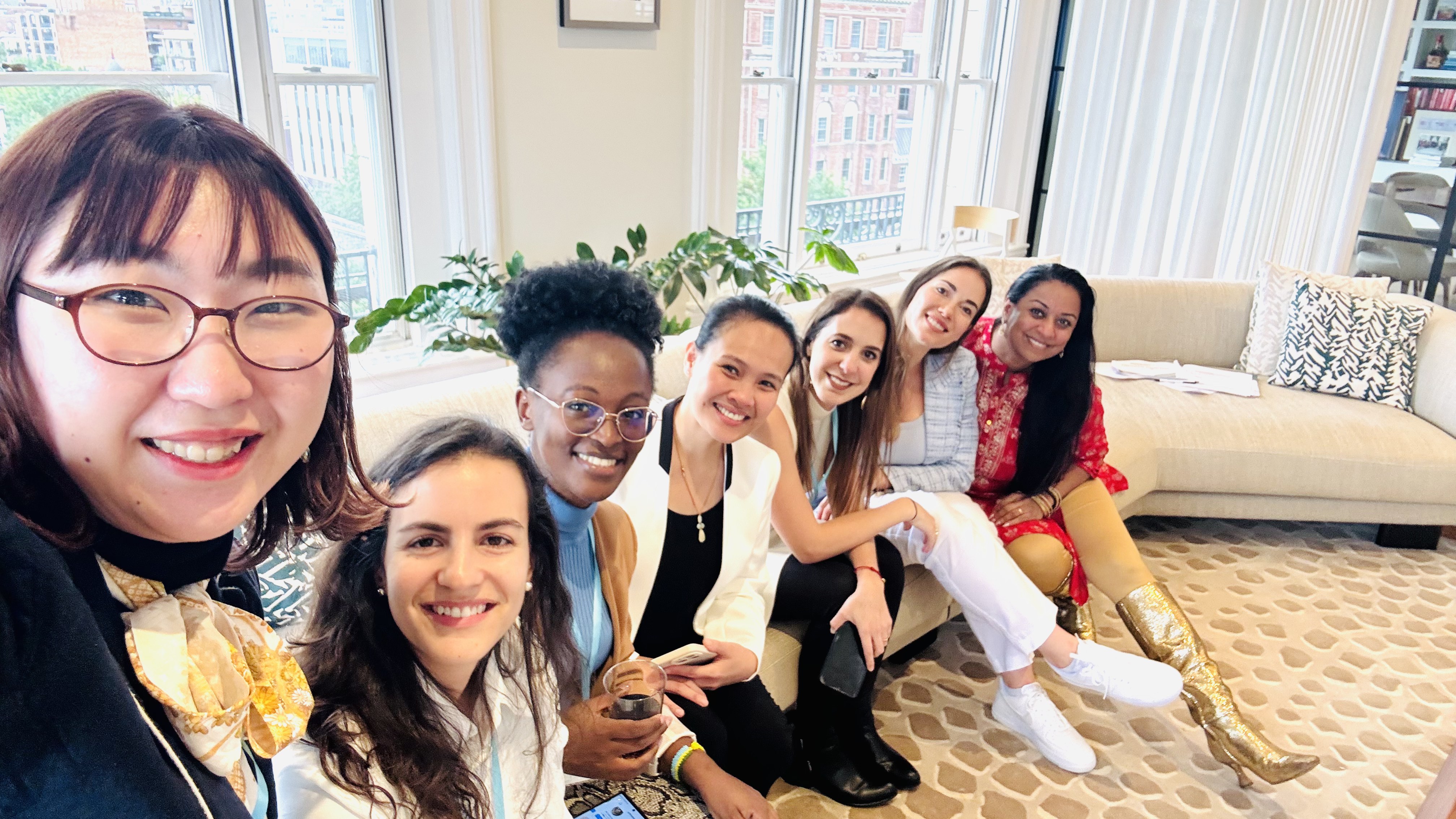 Anu Bhardwaj with fellow Vital Voices Global Fellows — Vital Voices Global Fellows Program · Washington, D.C. · October 2024