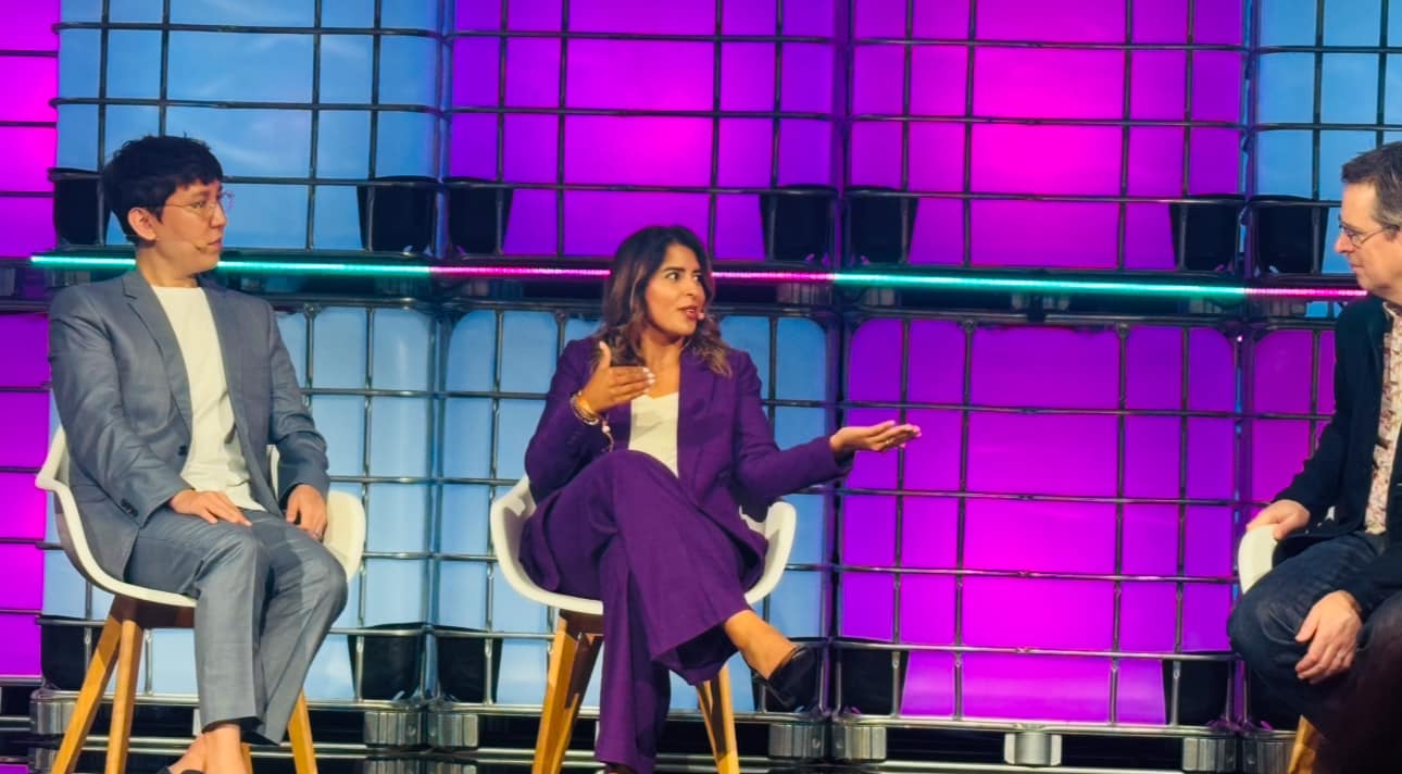 Panel session at Web Summit Qatar 2025 main stage