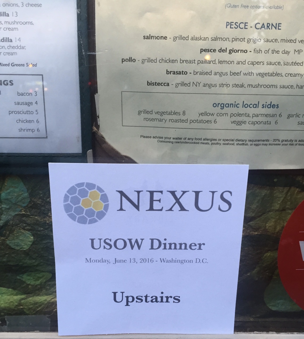 NEXUS USOW Dinner — June 13, 2016, Washington DC