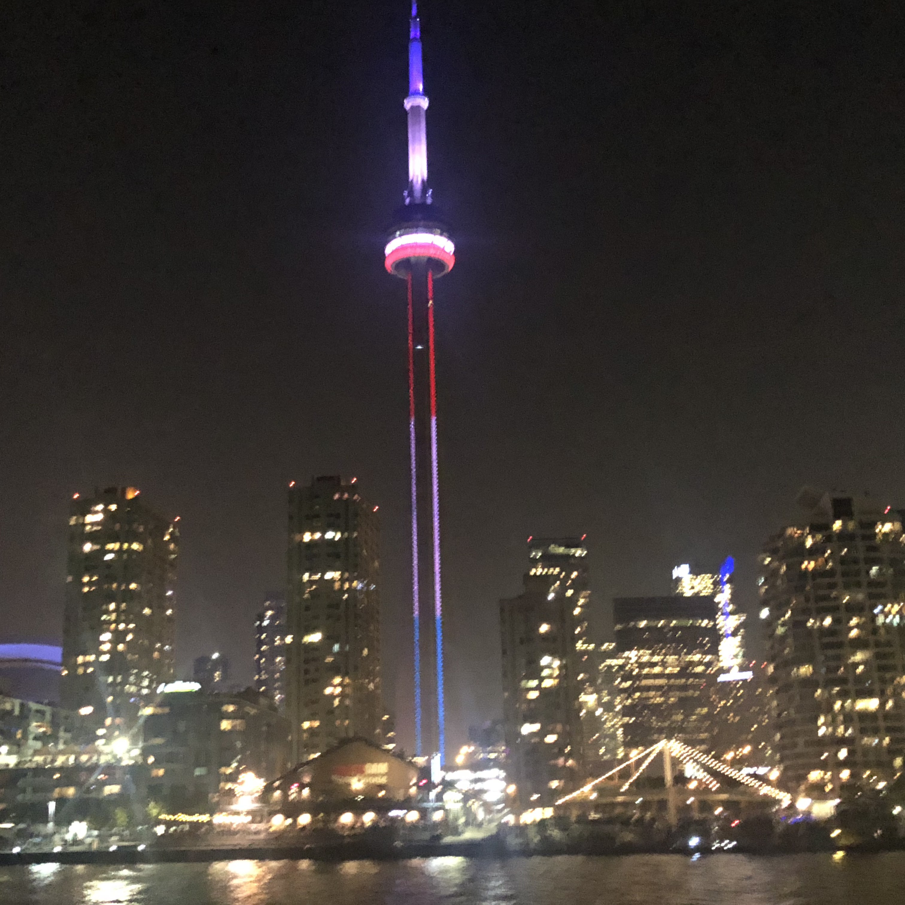 Toronto CN Tower at night — the city that hosted the Blockchain Futurist Conference 2019