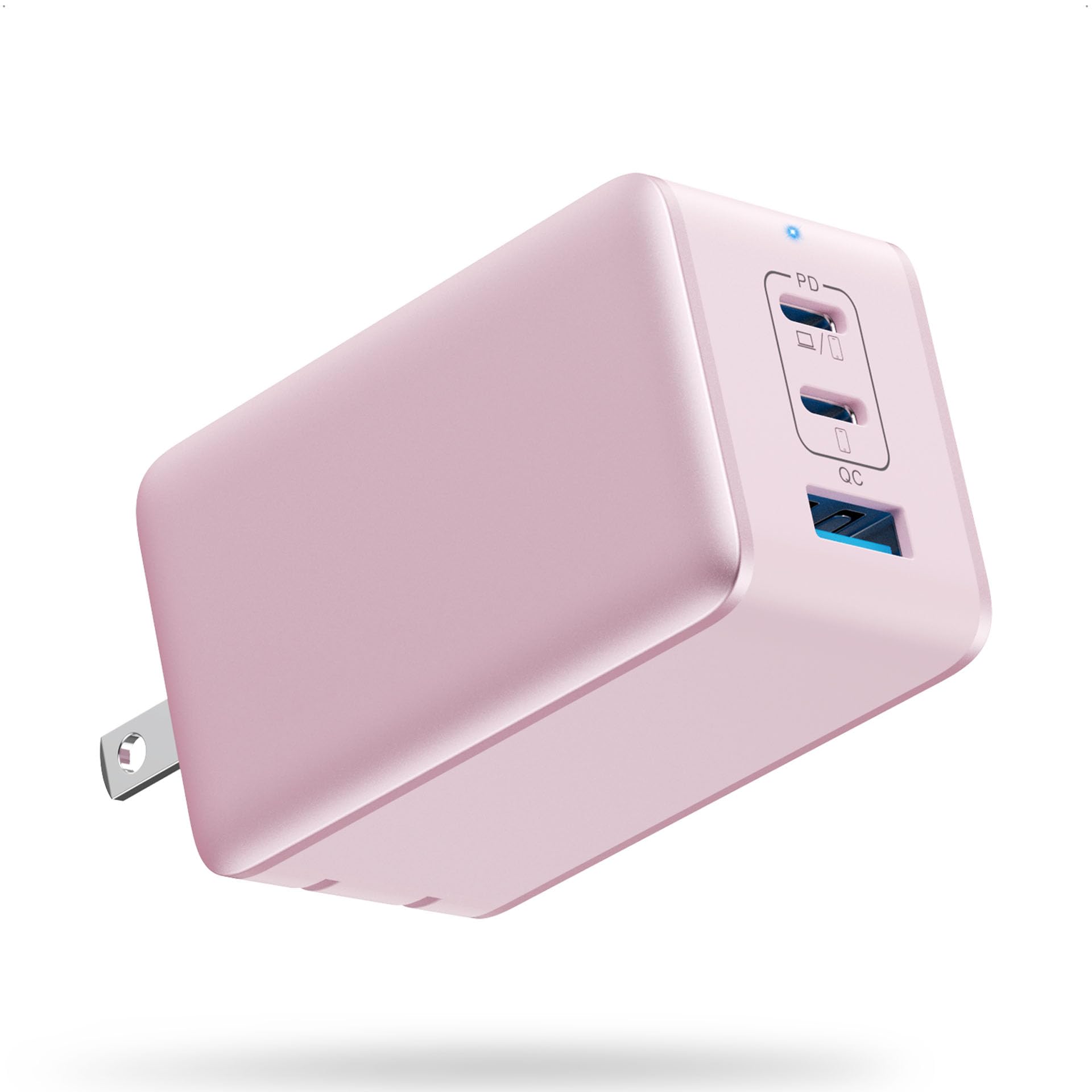 128W GaN III 3-Port Fast Charger — Pink