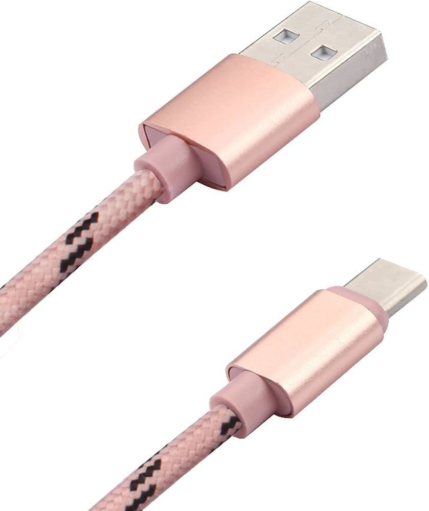MyBat Rose Gold USB-A to USB-C Braided Cable 6ft