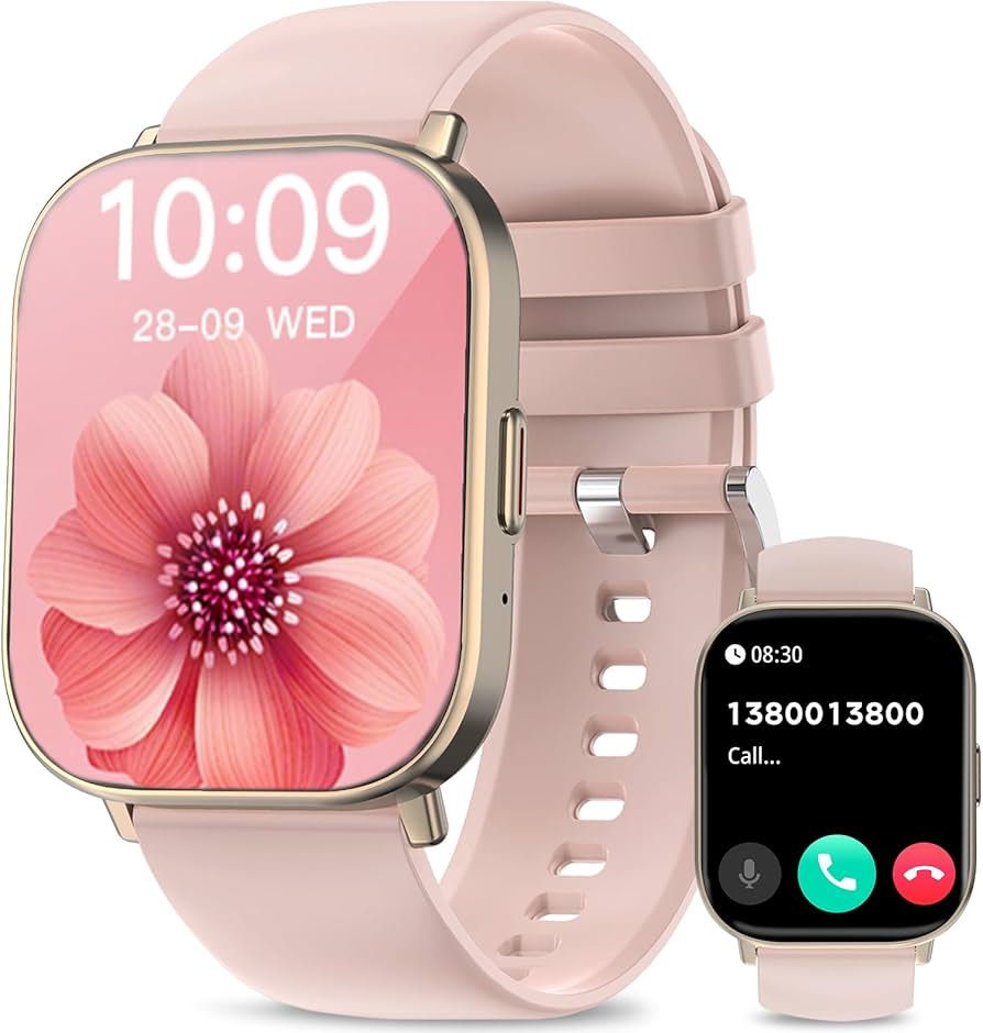 Smart Watch 2.01" HD for Women — Pink Floral
